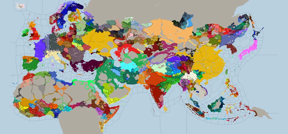 The Crusader Kings III map
