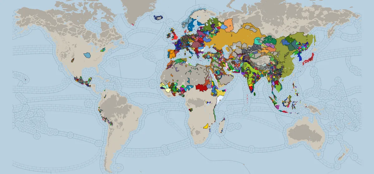 The Europa Universalis V map