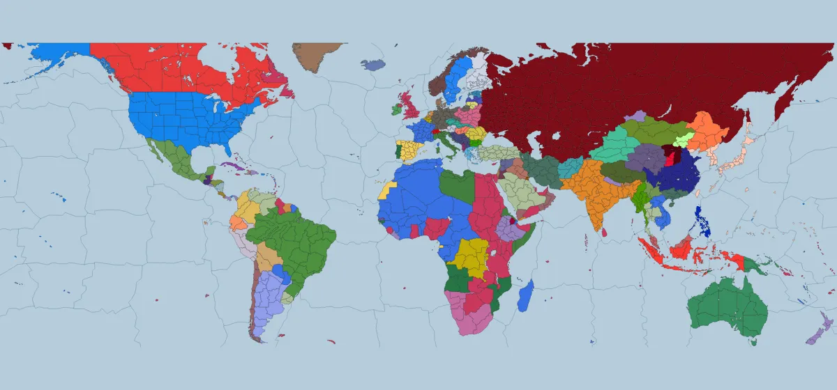 The Hearts of Iron IV map