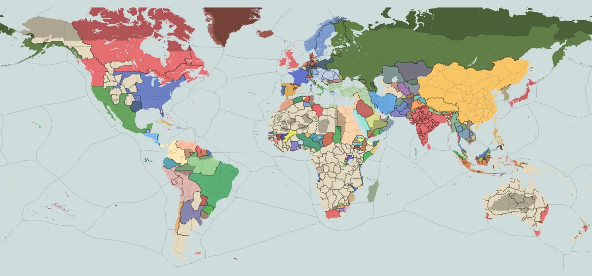 The Victoria 3 map
